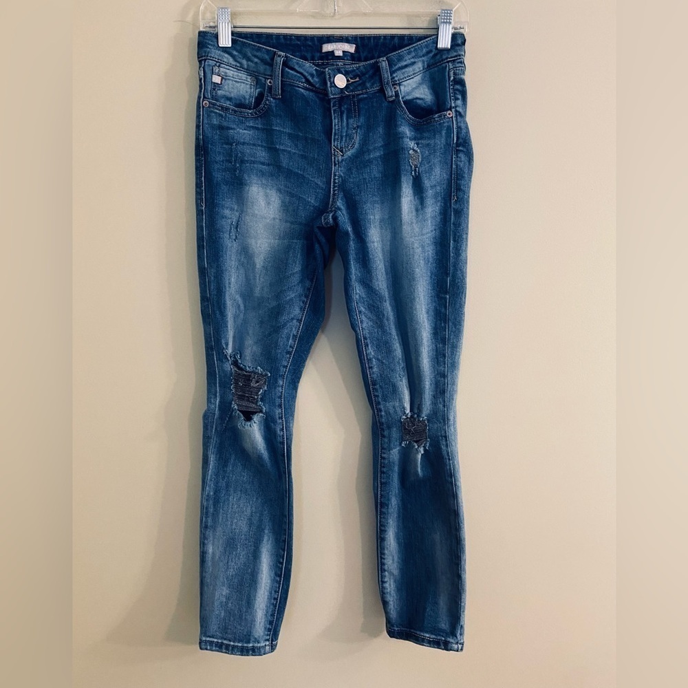 Dear John “Madison Girlfriend” Mid Rise Crop Distressed Jeans Size 24